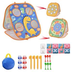 Bean Bag Toss Game, 4 in 1 Foldable Cornhole Yard Toys for Toddler Ages 3-5 4-8